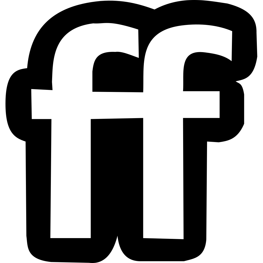 Friendfeed Dark logo Friendfeed Dark logo