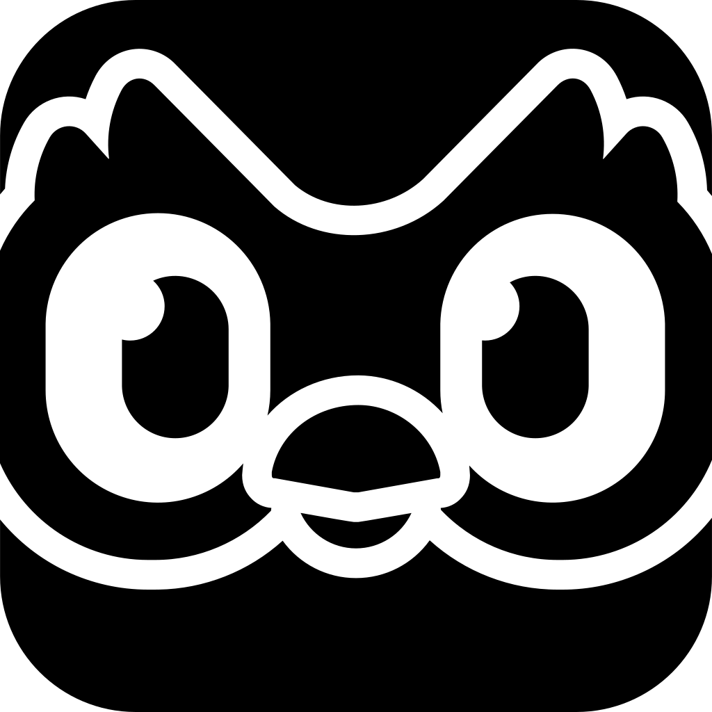 Duolingo Dark logo Duolingo Dark logo