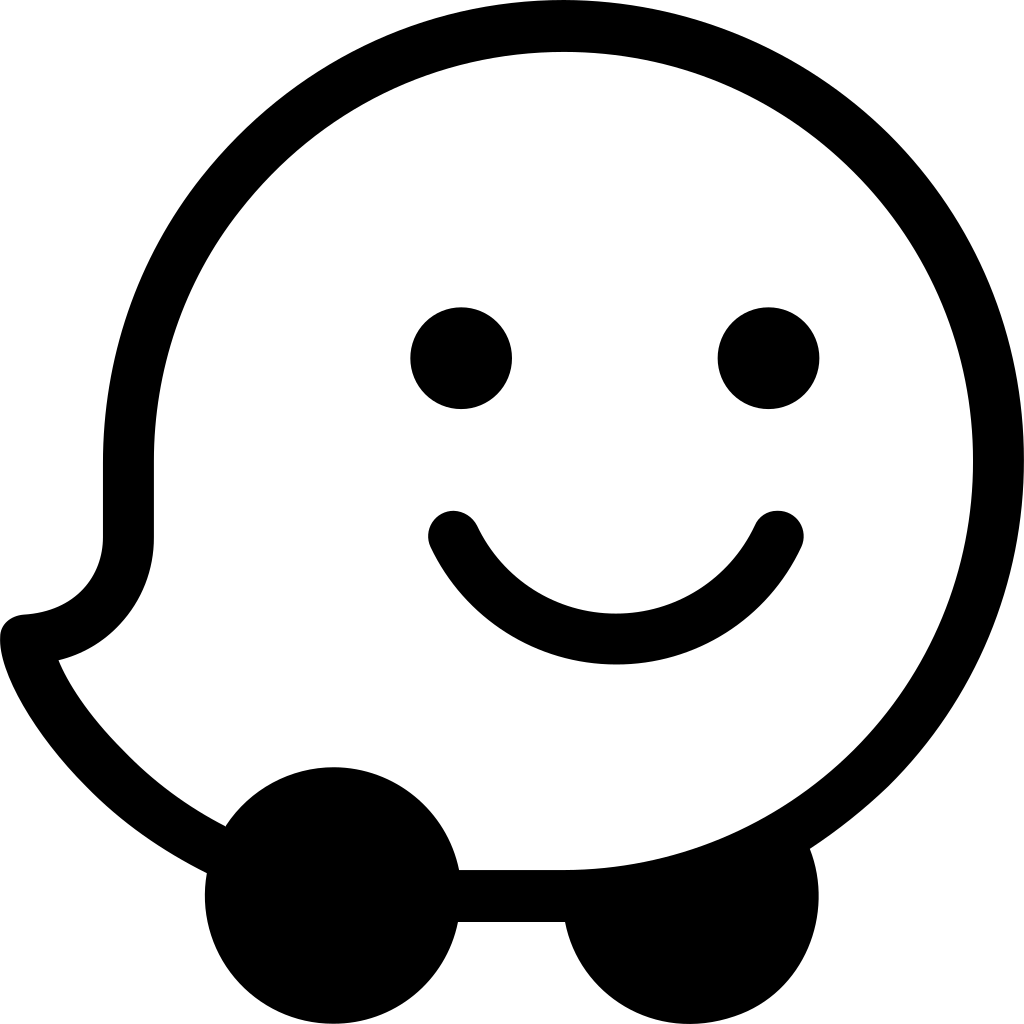 Waze Dark logo Waze Dark logo
